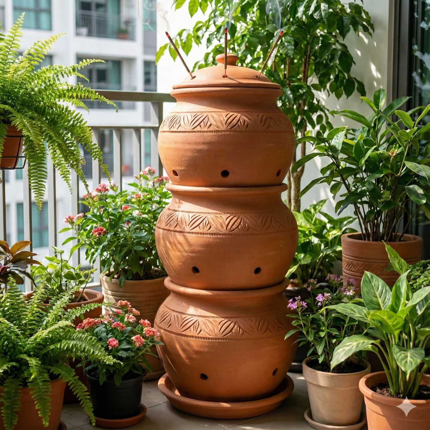 Hands holding rich, dark compost